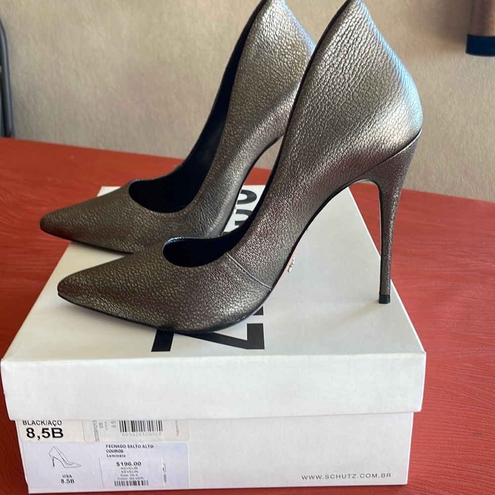Schutz high heels 8.5 silver